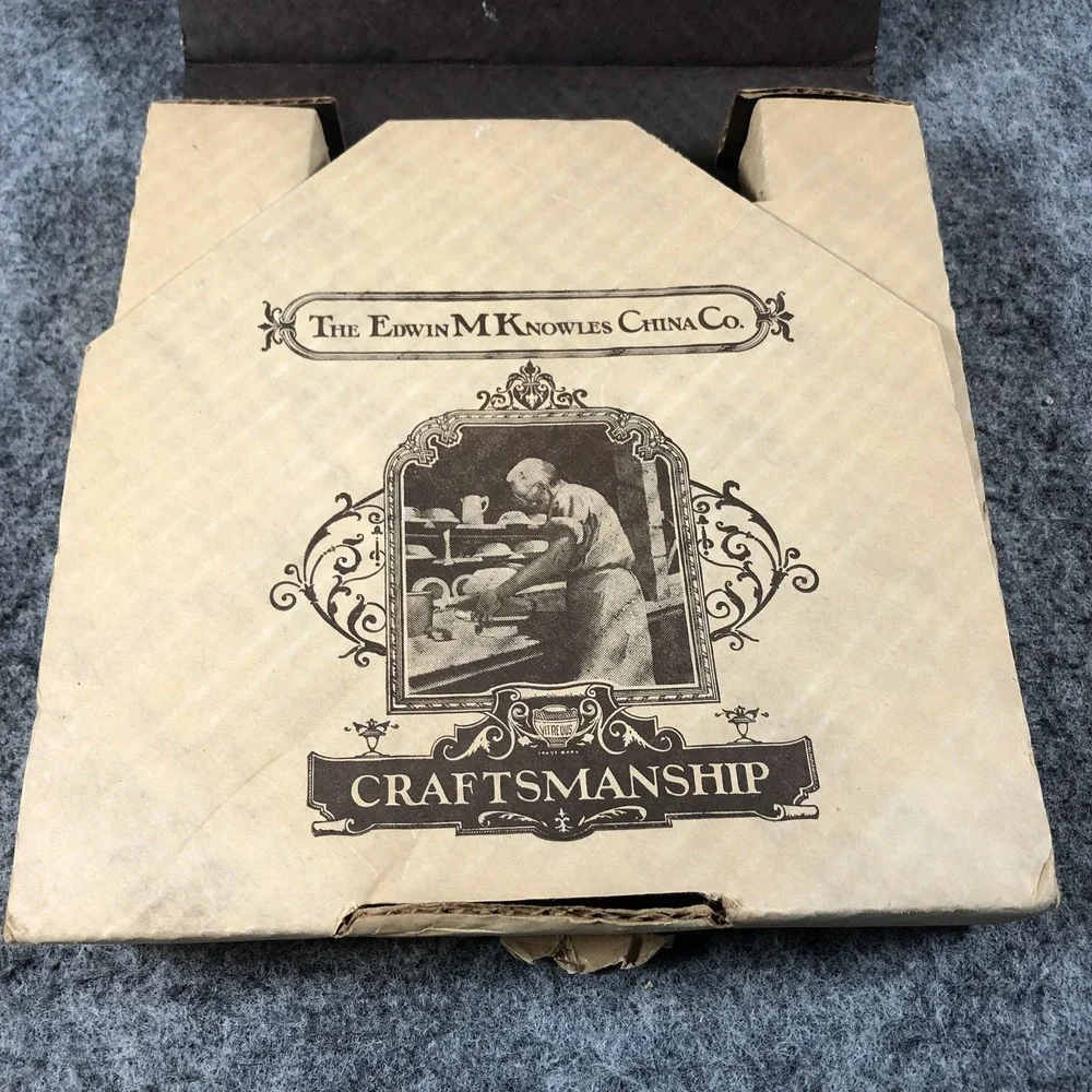 Vintage Knowles Norman Rockwell Christmas Plate 1983 Santa In The Subway COA Box